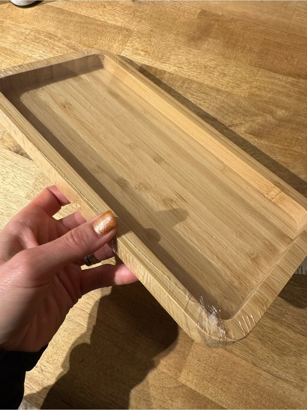 NWT Natural Bamboo Bath Tray